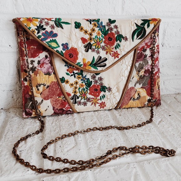 Kimchi Blue Handbags - Kimchi Blue Embroidered Clutch